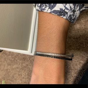 Black & silver crystal bracelets